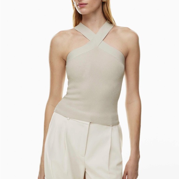 Aritzia Babaton Sculpt Knit Criss Cross Tank - Picture 1 of 4